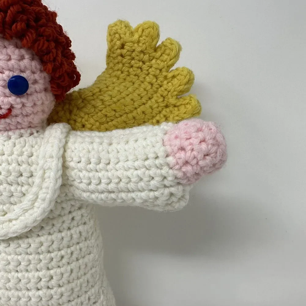 Vintage Handmade Crochet Angel Plush‎ Stuffed 14